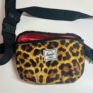Herschel Supply Company Leopard Print Crossbody Bag new never used no tags